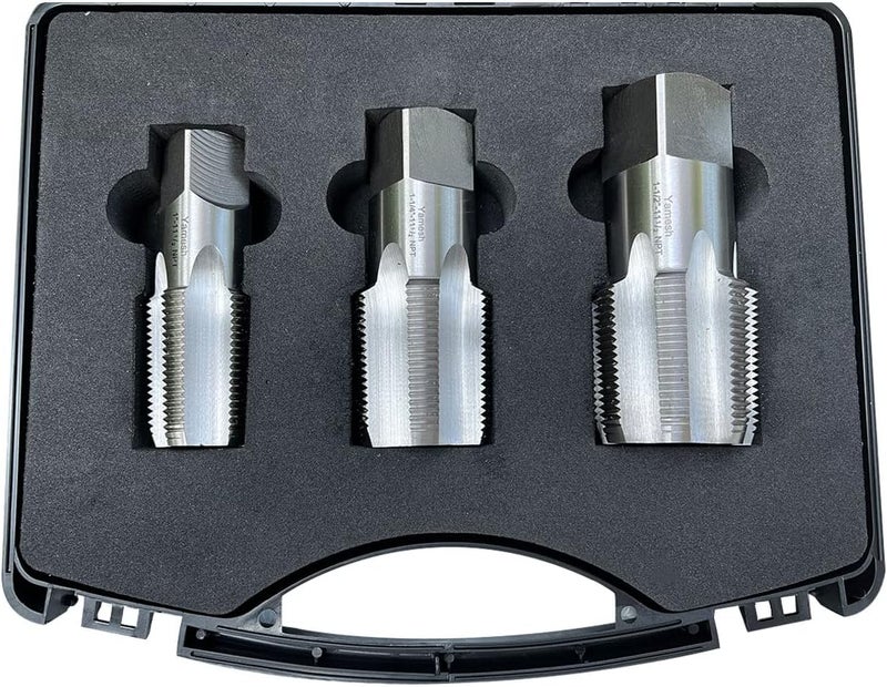 Yamesh NPT Pipe Tap Set Carbon Steel 1"-11 1/2 1-1/4"-11 1/2 1-1/2"-11 1/2 - Image 4